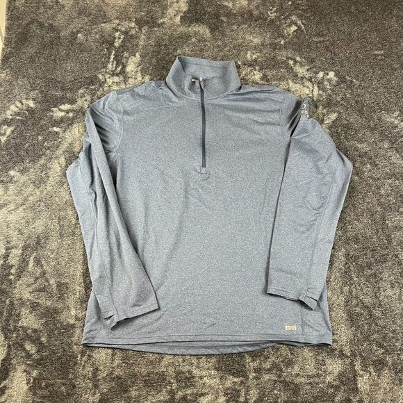 Stio Crester Half Zip Heather Blue Pullover Men's L Performance Stretch - Picture 1 of 12